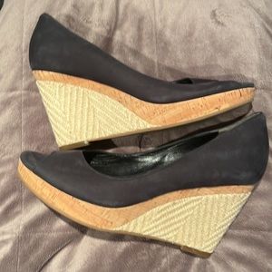 Ladies Cole Haan Nubuck Wedge Shoes